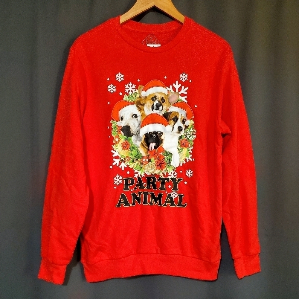 Party Animal Holiday Christmas Sweaters With Bells Size Medium NWT - Picture 5 of 5